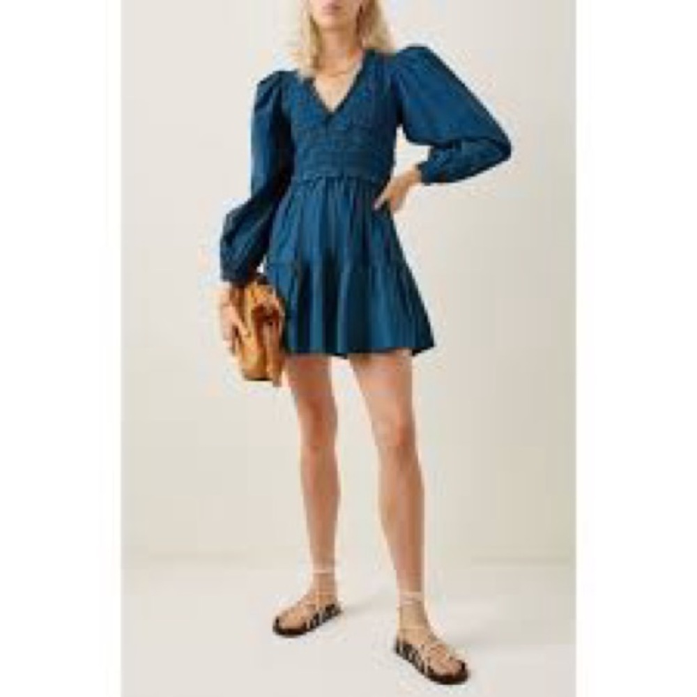 Sea New York Ruffled Tiered V-Neck Dress
